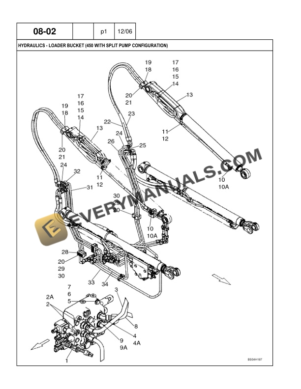 Case 450, 450CT Skid Steer Loader, Compact Track Loader Parts Catalog 7-9544NA-2