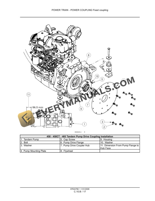 Case 450, 465, 450CT Series 3 Skid Steer - Compact Track Loader Repair Manual 87634780-3