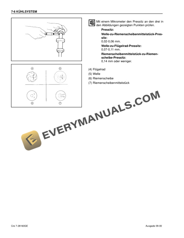 Case 4BG1T, 6BG1T Isuzu Engine Maintenance Instruction 7-28160 GE-5