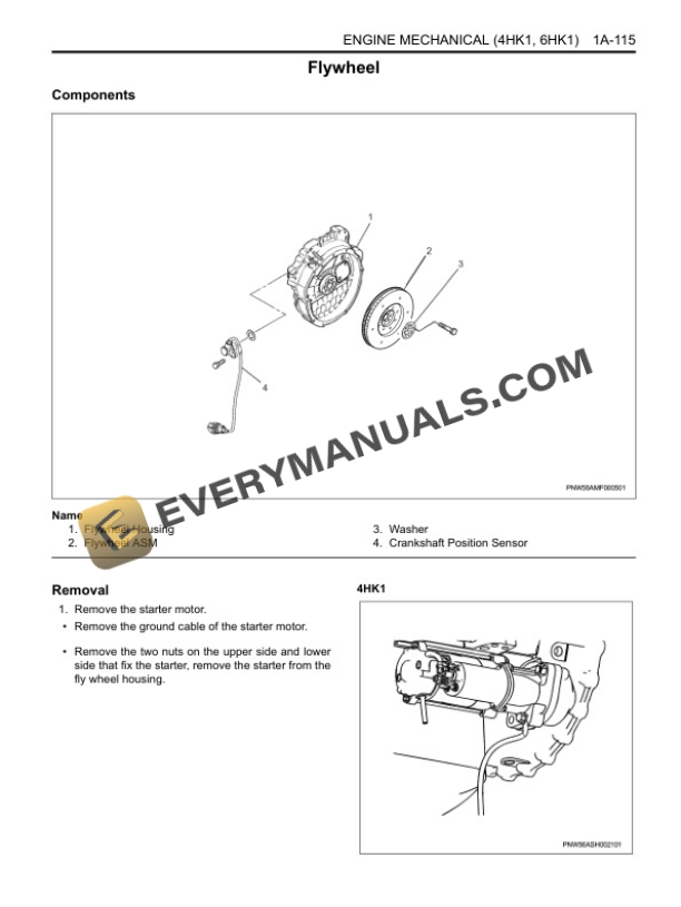 Case 4HK1, 6HK1 Isuzu Engine Service Manual 9-44061NA-3