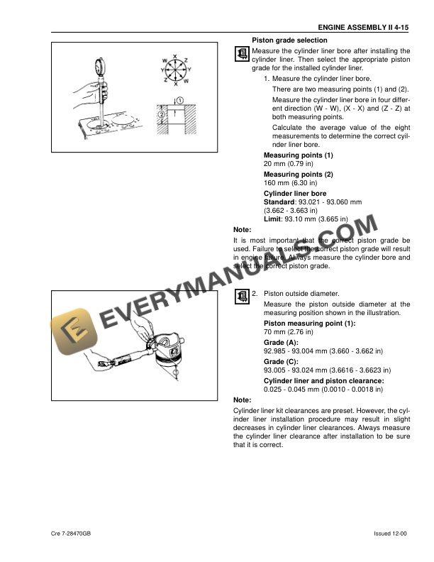 Case 4JB1 Isuzu Engine Service Manual 7-28470GB-3