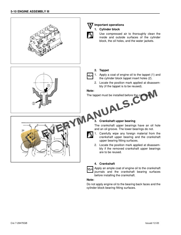 Case 4JB1 Isuzu Engine Service Manual 7-28470GB-4