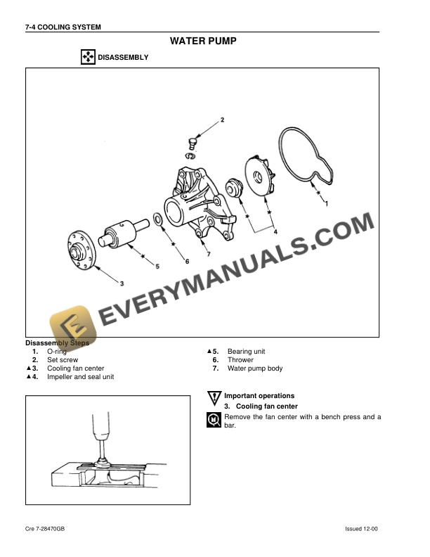 Case 4JB1 Isuzu Engine Service Manual 7-28470GB-5