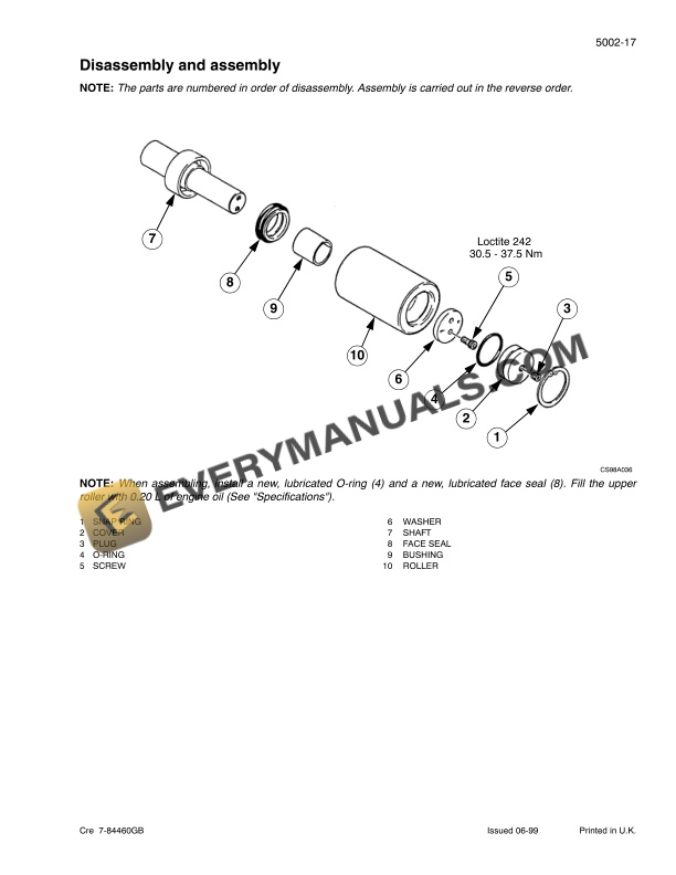 Case 50 Hydraulic Excavator Service Manual 7-84390GB-3