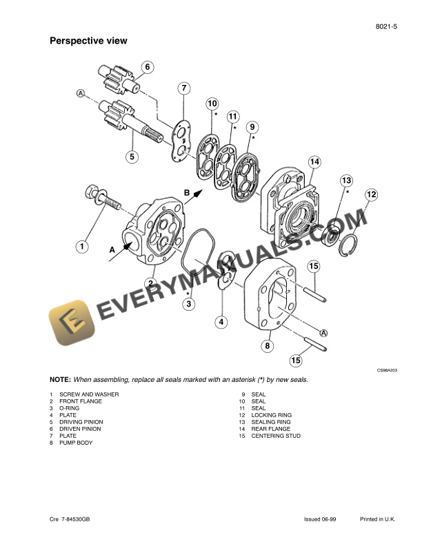 Case 50 Hydraulic Excavator Service Manual 7-84390GB-5