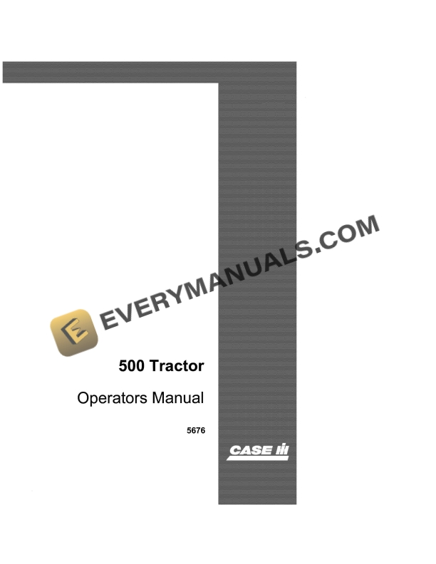 case 500 tractor operator manual 5676 1