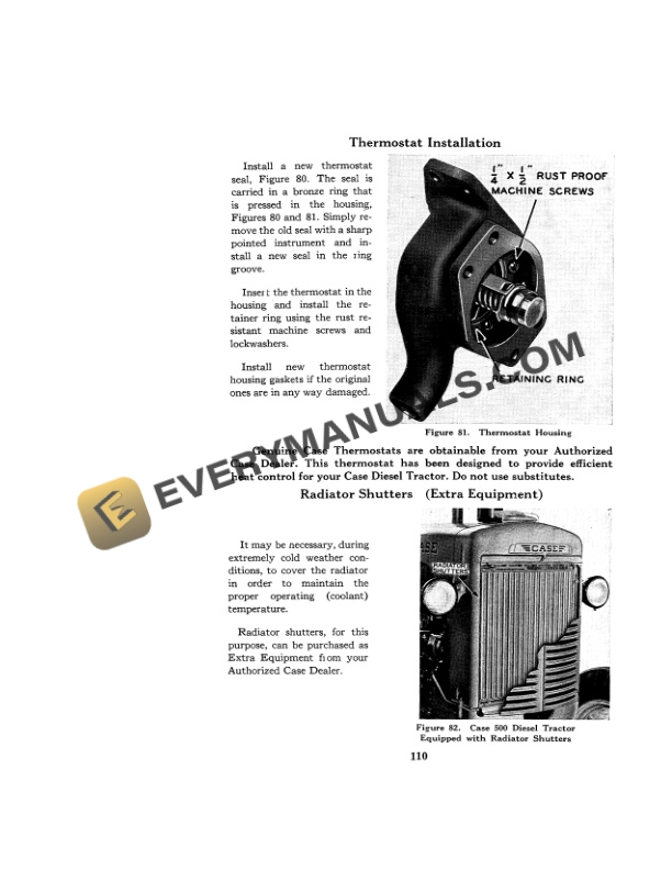 Case 500 Tractor Operator Manual 5676-5