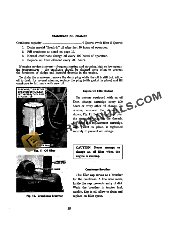 Case 500B, 600B Tractor Operator Manual 9-482-2