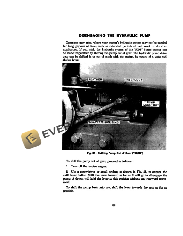 Case 500B, 600B Tractor Operator Manual 9-482-4
