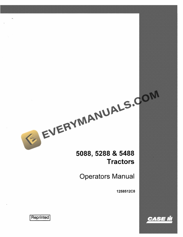 case 5088 5288 5488 tractor operator manual 1258512c8 1