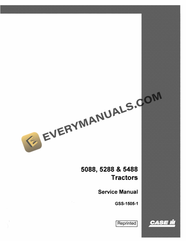 Case 5088, 5288, 5488 Tractor Service Manual GSS-1050-1 PDF
