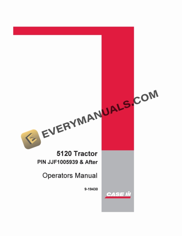 Case 5120 Tractor Operator Manual 9-19430 PDF 3 Case 5120 Tractor Operator Manual 9-19430 PDF