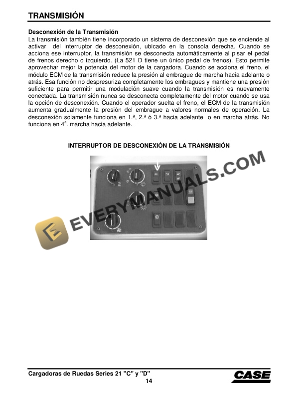 Case 521D Wheel Loader Training Manual ES PDF 6 Case 521D Wheel Loader Training Manual ES-4