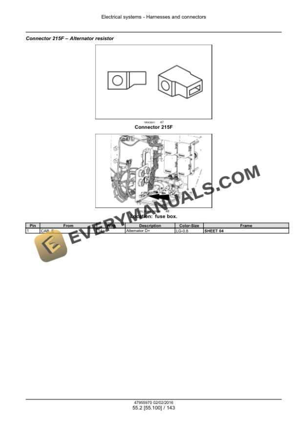 Case 521F Tier 4B (Final) Wheel Loader Service Manual 47979863-3