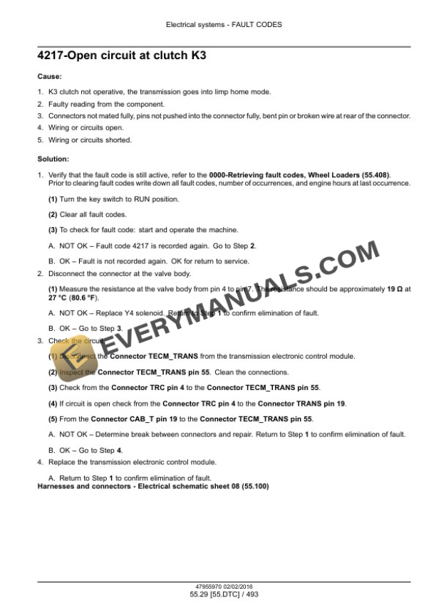 Case 521F Tier 4B (Final) Wheel Loader Service Manual 47979866-2