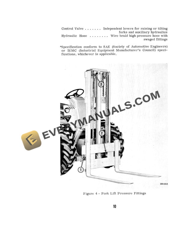 Case 530 Construction King Fork Lift Operator Manual 9-70892-3