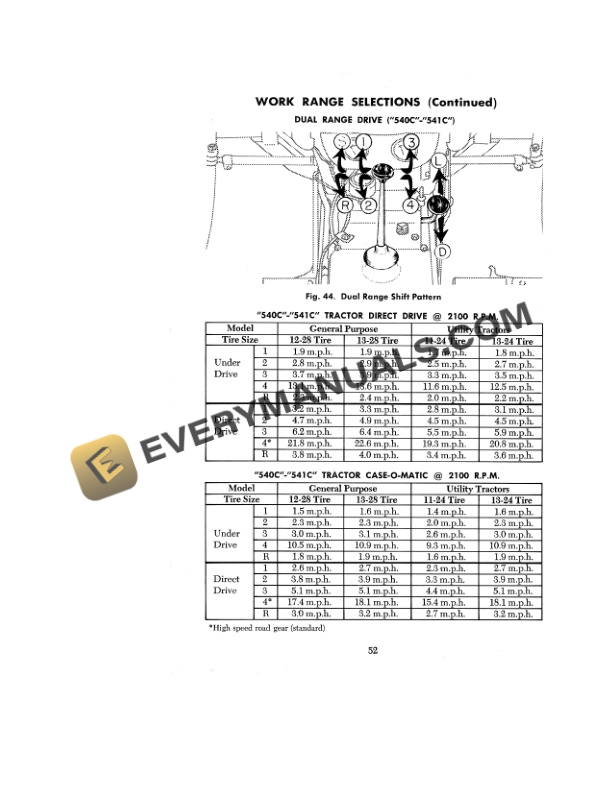 Case 540, 540C, 541, 541C Wheel Tractor Operator Manual 9-912-3