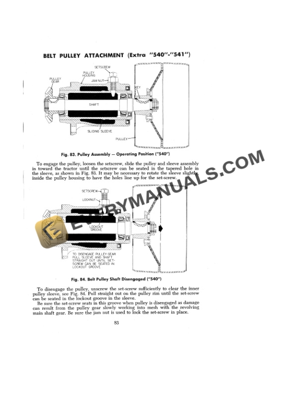 Case 540, 540C, 541, 541C Wheel Tractor Operator Manual 9-912-4