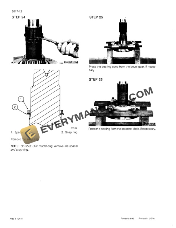 Case 550E Crawler Service Manual 7-44032-5