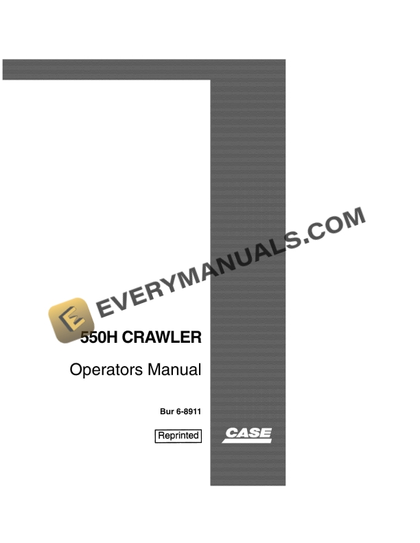 Case 550H Crawler Operator Manual 6-8911 PDF 1 case 550h crawler operator manual 6 8911 1