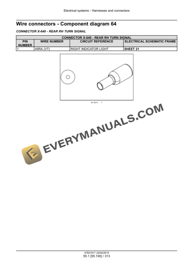Case 570N EP Tier 4B (Final) Tractor Loader Service Manual 47881783-5