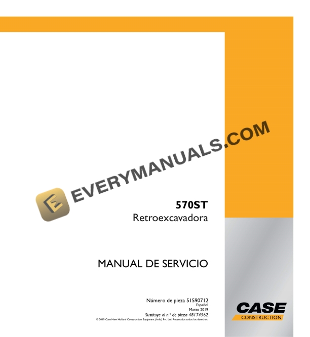Case 570ST Backhoe Service Manual 51590712 ES PDF