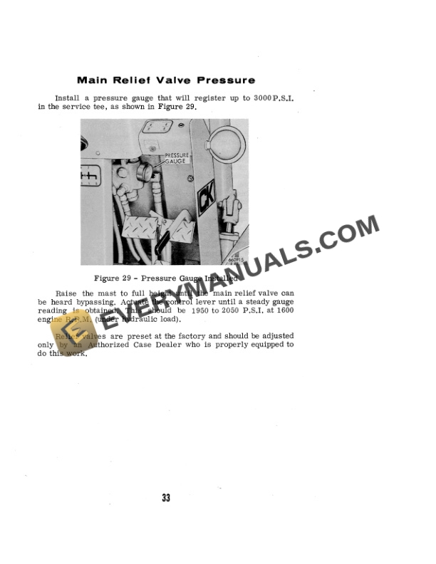Case 580 CK Forklift Operator Manual 9-72622-5
