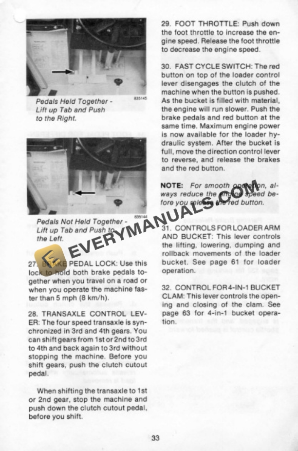 Case 580 Super E Loader Backhoe Operator Manual 9-8893-2