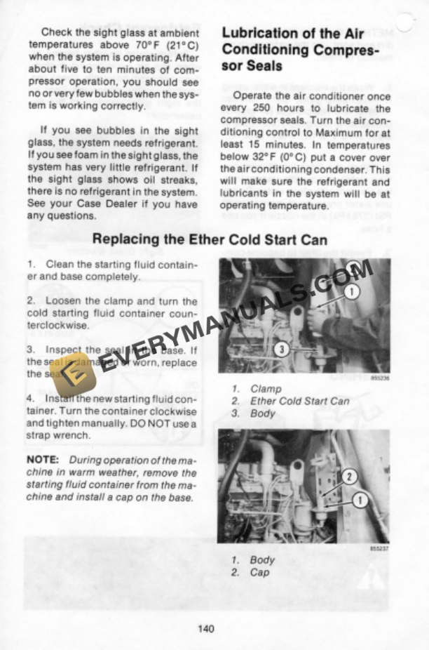 Case 580 Super E Loader Backhoe Operator Manual 9-8893-5