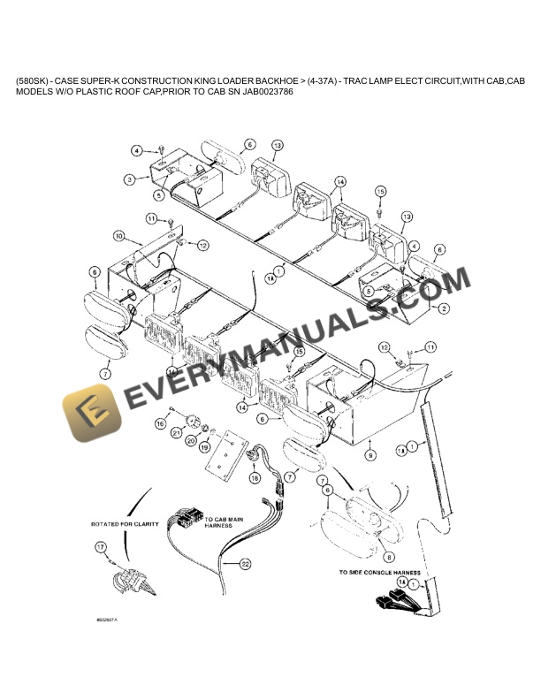 Case 580 Super K Construction King Loader Backhoe Parts Catalog 8-6952-2