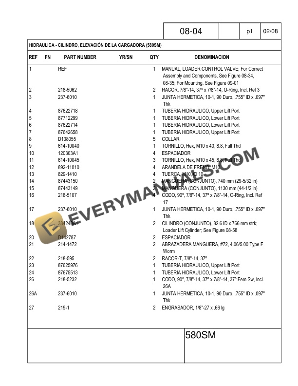 Case 580 Super M, 580 Super M+ Series 3 Loader Backhoe Parts Catalog 87632284NA PDF 7 Case 580 Super M, 580 Super M+ Series 3 Loader Backhoe Parts Catalog 87632284NA PDF - Image 5