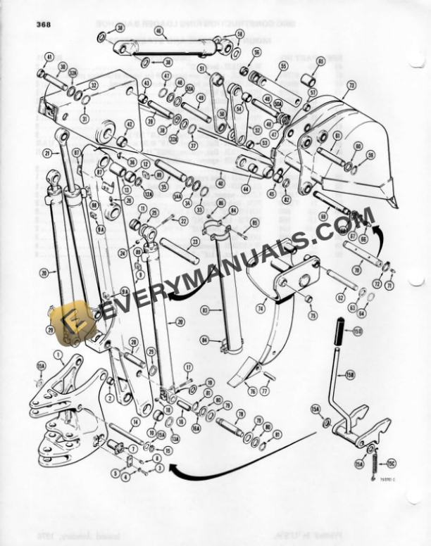 Case 580C CK Loader Backhoe Parts Catalog 8973675-5