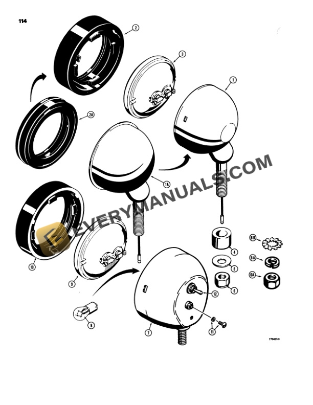 Case 580C Loader Backhoe Parts Catalog F1283-2