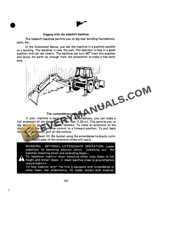 Case 580F Loader Backhoe Operator Manual 9-3614-4