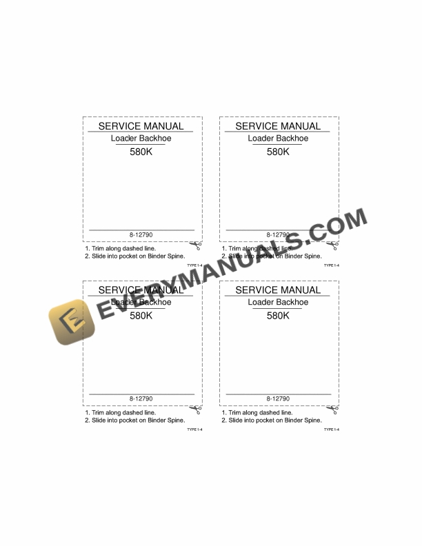case 580k loader backhoe service manual 8 12250 1