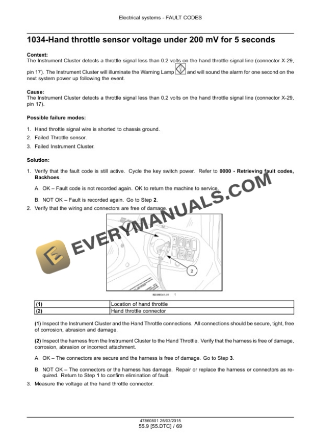 Case 580N, 580SN WT, 580SN, 590SN Tier 3 Tractor Loader Backhoe Service Manual 47878208-2