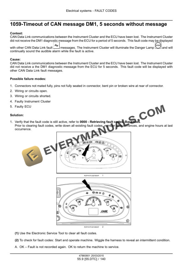 Case 580N, 580SN WT, 580SN, 590SN Tier 3 Tractor Loader Backhoe Service Manual 47878208-3