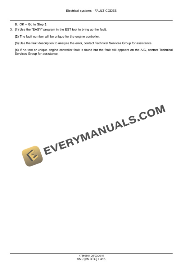 Case 580N, 580SN WT, 580SN, 590SN Tier 3 Tractor Loader Backhoe Service Manual 47878209-2