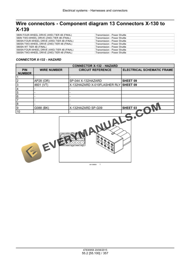 Case 580N, 580SN WT, 580SN, 590SN Tier 4B (Final) Tractor Loader Backhoe Service Manual 47918040-4