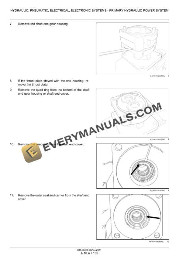 Case 580N, 580SN-WT, 580SN, 590SN Tractor Loader Backhoe Service Manual 84540375-3
