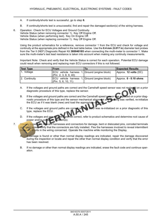 Case 580N, 580SN-WT, 580SN, 590SN Tractor Loader Backhoe Service Manual 84540376-4