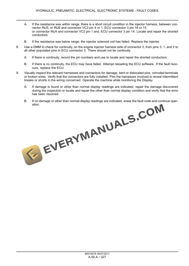 Case 580N, 580SN-WT, 580SN, 590SN Tractor Loader Backhoe Service Manual 84540376-5