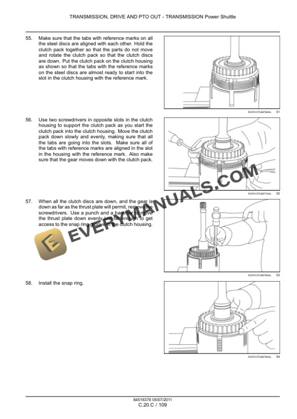 Case 580N, 580SN-WT, 580SN, 590SN Tractor Loader Backhoe Service Manual 84540379-2