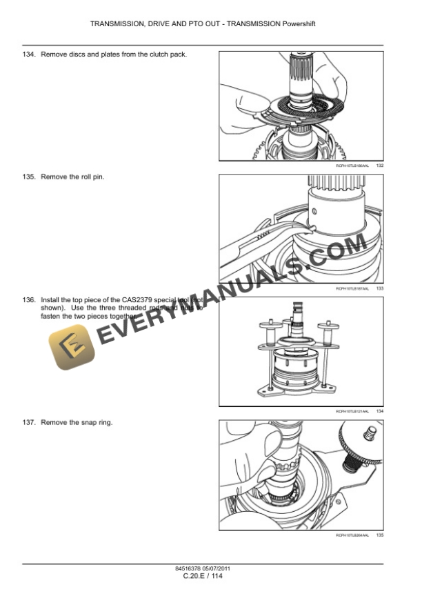 Case 580N, 580SN-WT, 580SN, 590SN Tractor Loader Backhoe Service Manual 84540379-4