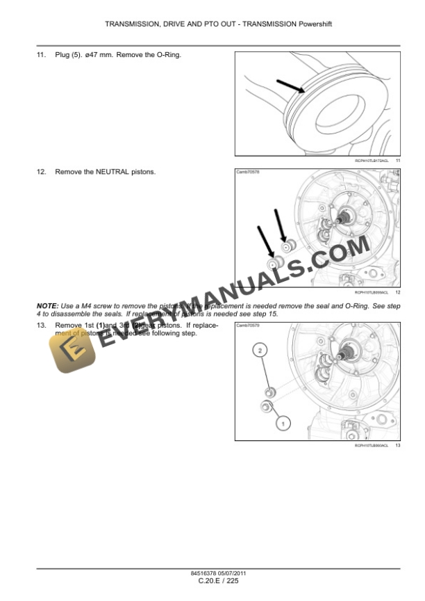 Case 580N, 580SN-WT, 580SN, 590SN Tractor Loader Backhoe Service Manual 84540379-5