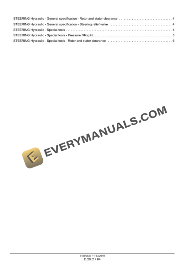 Case 580N, 580SN WT, 580SN, 590SN Tractor Service Manual 84390833-5