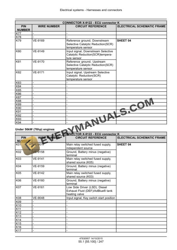 Case 580N EP Tier 4B (Final) Tractor Loader Backhoe Service Manual 47936422-5