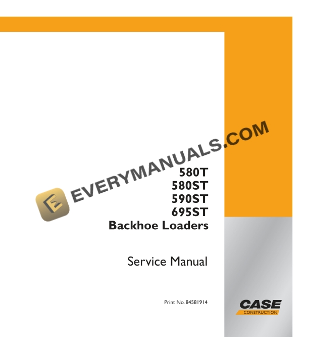 case 580t 580st 590st 695st backhoe loader service manual 84581914 1