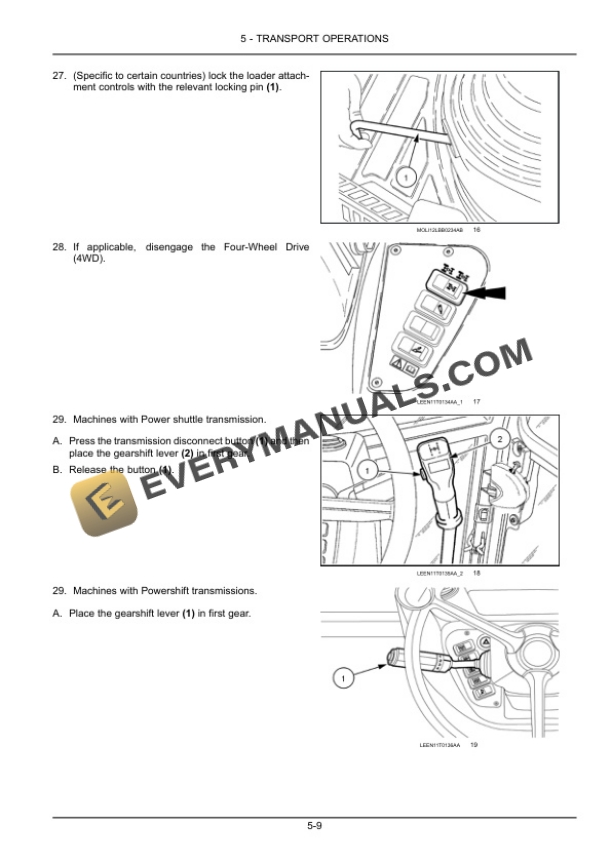 Case 580T, 580ST, 590ST, 695ST Tier 3 Tractor Loader Backhoe Operator Manual 47900121-3