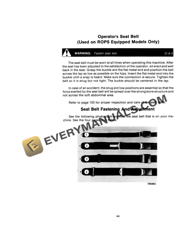 Case 584C, 585C, 586C Forklift Operator Manual 9-3482-3